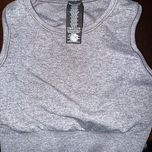 Peleton Workout Gray Sleeveless Women's Top